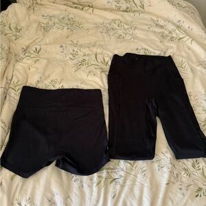 All in Motion Women's Black Athletic Shorts and Leggings